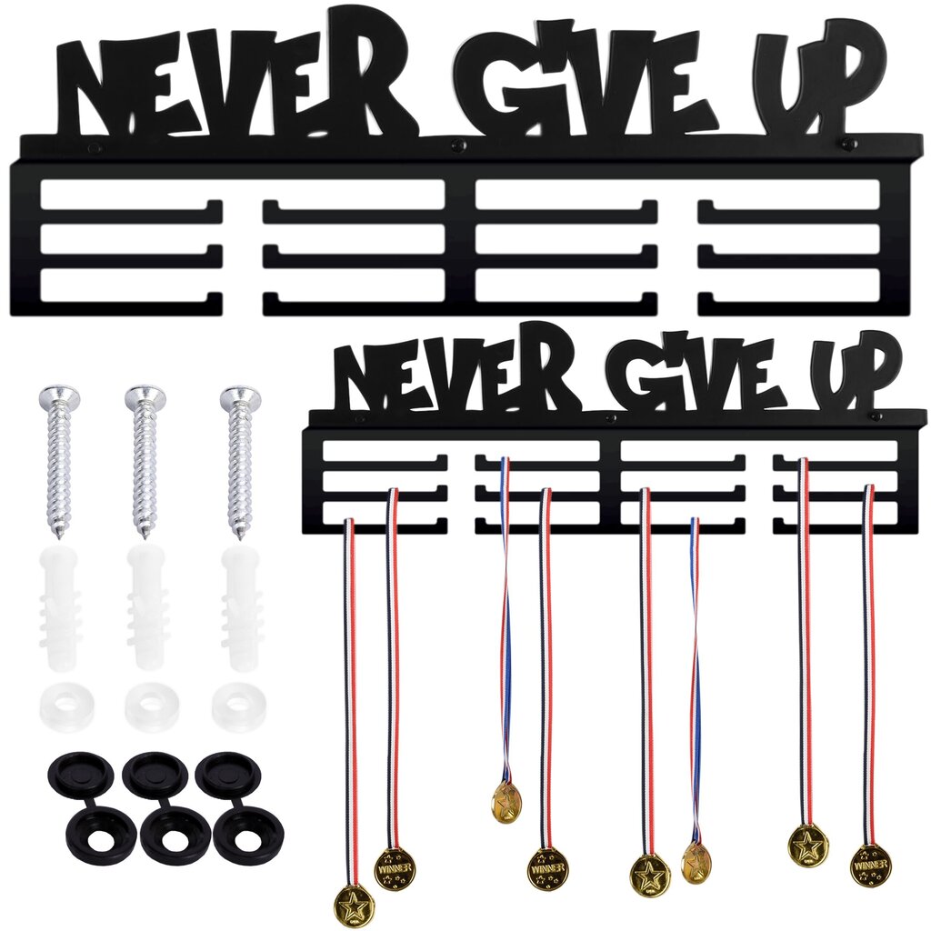 Mitalin haltija, NEVER GIVE UP hinta ja tiedot | Lastenhuoneen hyllyt | hobbyhall.fi