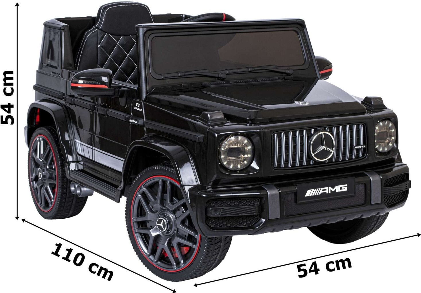 MERCEDES AMG G63 yksipaikkainen sähköauto lapsille, musta hinta ja tiedot | Lasten sähköautot | hobbyhall.fi