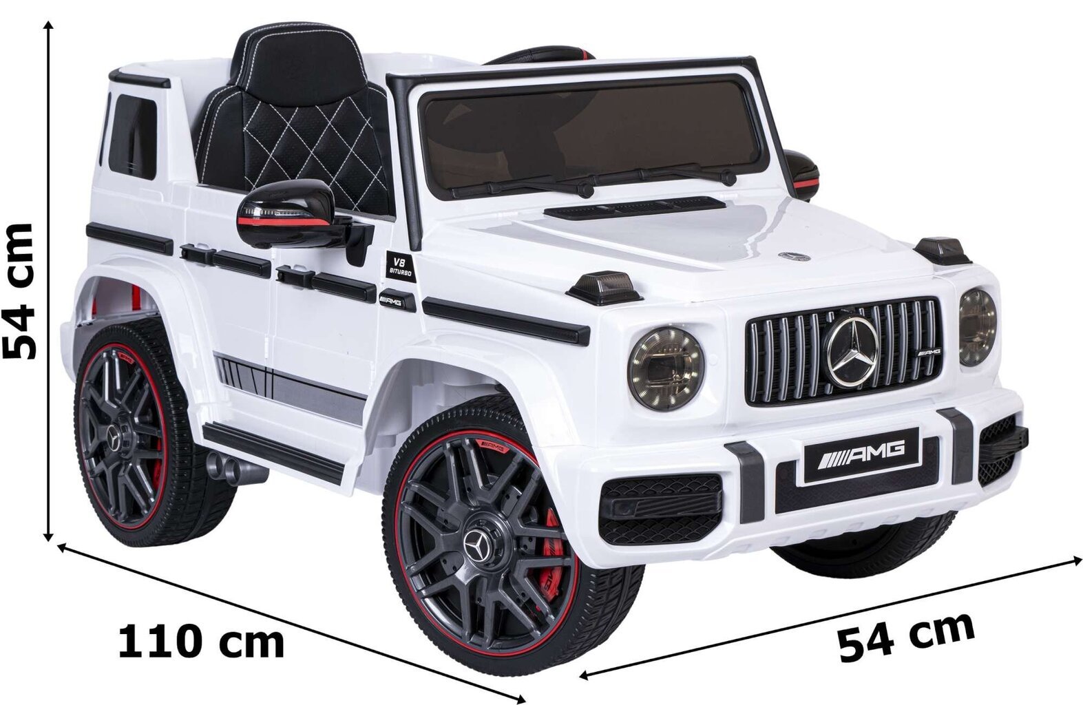 MERCEDES AMG G63 sähköauto lapsille, valkoinen hinta ja tiedot | Lasten sähköautot | hobbyhall.fi