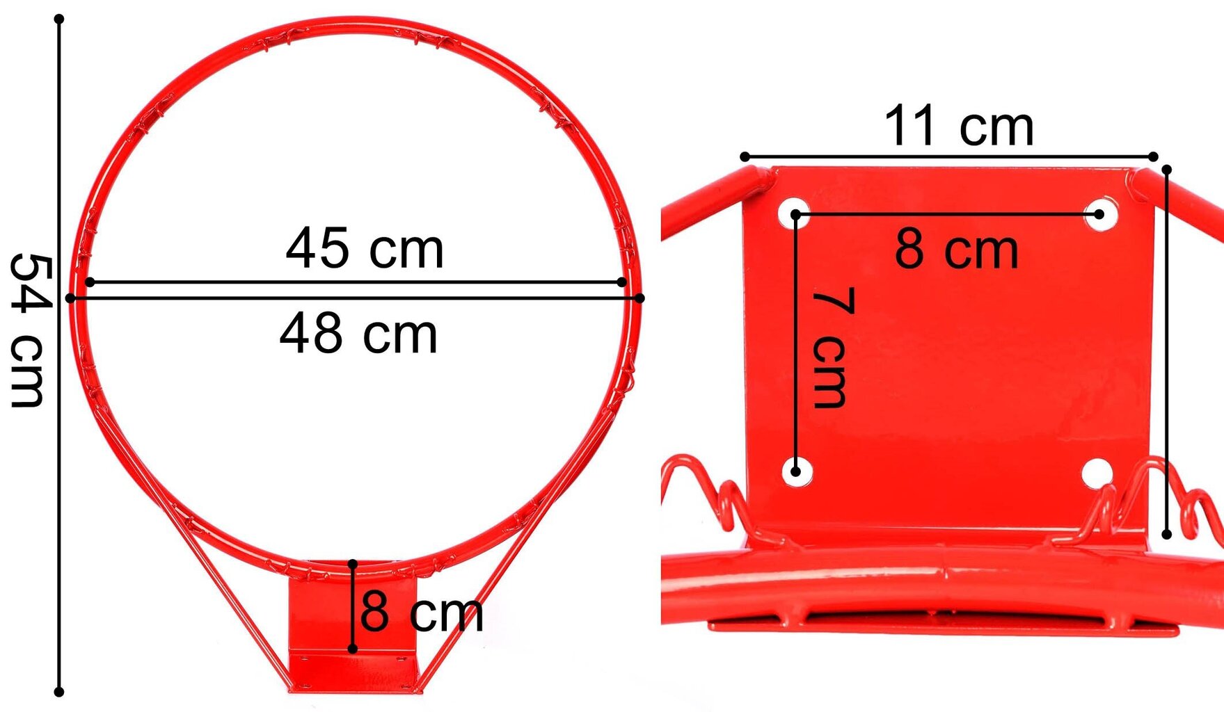 Koripallokehä ja verkko TOSSER 45 cm hinta ja tiedot | Koripallokorit | hobbyhall.fi