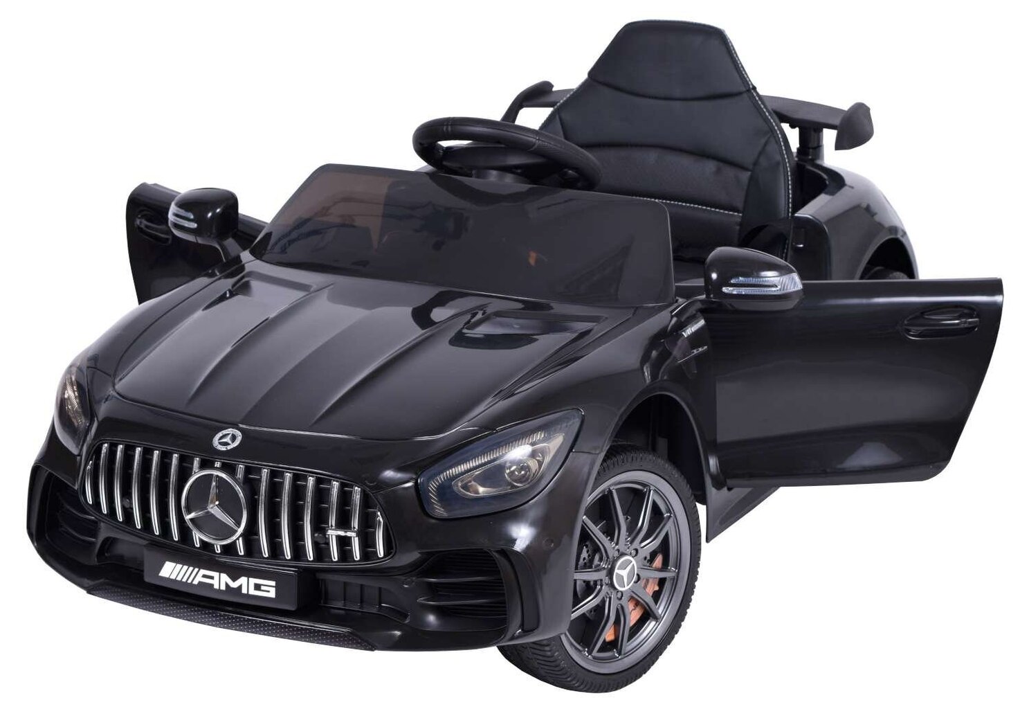 MERCEDES AMG GTR yksipaikkainen sähköauto lapsille, musta hinta ja tiedot | Lasten sähköautot | hobbyhall.fi