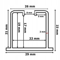 Taittuva oven ohjauskisko, 001, 100 cm, 272 CALVADOS hinta ja tiedot | Sisäovet | hobbyhall.fi