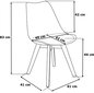 Moderni tuoli, Nantes, harmaa hinta ja tiedot | Ruokapöydän tuolit | hobbyhall.fi