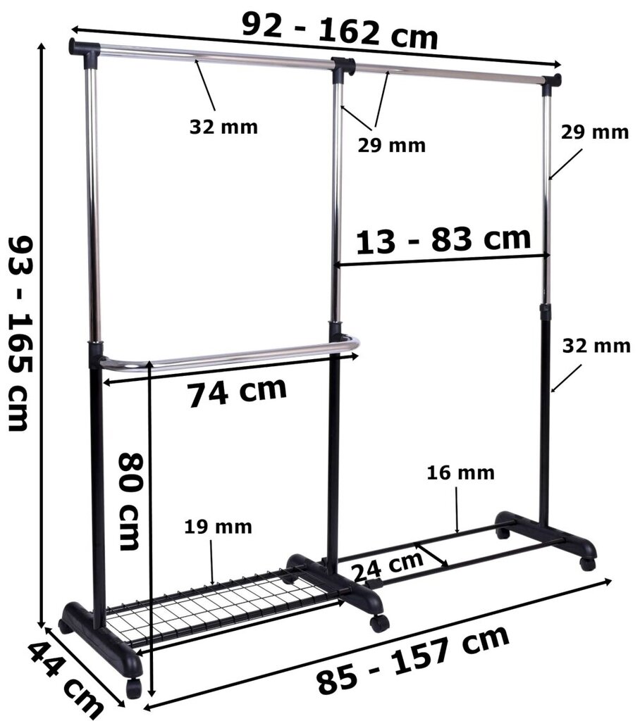 Säädettävä pysäköintijousitus hinta ja tiedot | Naulakot | hobbyhall.fi