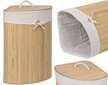 Bambukulmapussi kannella 60L hinta ja tiedot | Kylpyhuoneen sisustus | hobbyhall.fi
