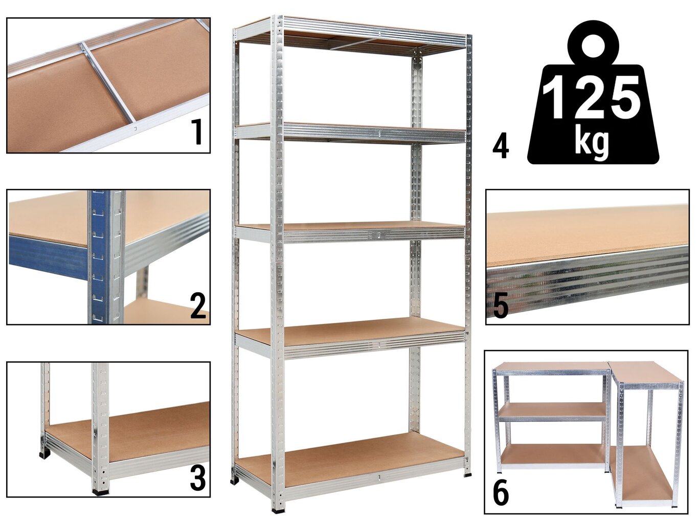 Säilytysteline 150 x 75 x 30 cm hinta ja tiedot | Hyllyt | hobbyhall.fi