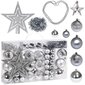 Joululelusetti - ESTRELLA SILVER, 66 kpl. hinta ja tiedot | Joulukuusen koristeet | hobbyhall.fi