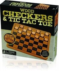 CARDINAL GAMES lautapeli Wood Checkers and TTT hinta ja tiedot | Lautapelit ja älypelit | hobbyhall.fi