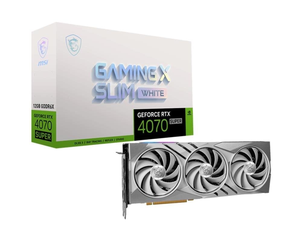 MSI GeForce RTX 4070 Super 12G Gaming X Slim White hinta ja tiedot | Näytönohjaimet | hobbyhall.fi