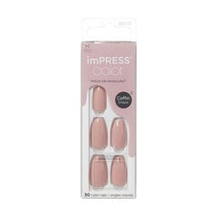 Tekokynnet imPRESS Press-On Manicure Bare But Butter Short Nails Sumptuous, 30 kpl., koko S hinta ja tiedot | Manikyyri- ja pedikyyritarvikkeet | hobbyhall.fi