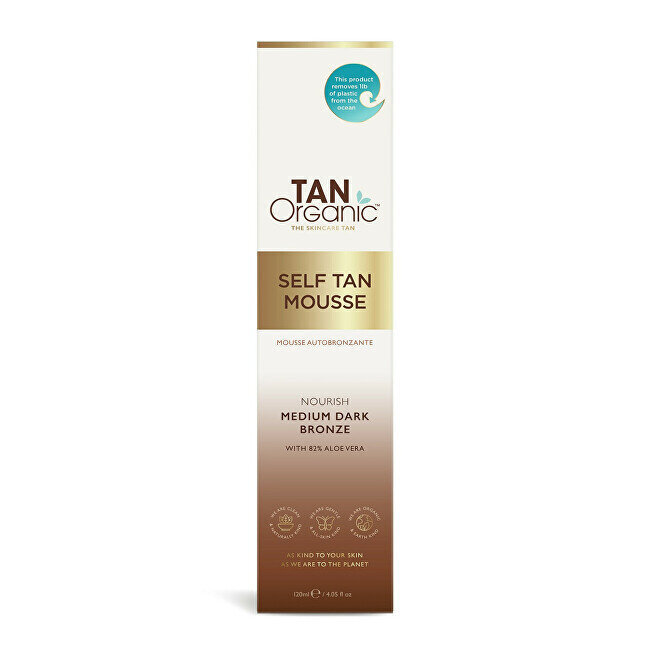 Itseruskettava vaahto TanOrganic Self Tan Mousse Med/Dark, 120ml hinta ja tiedot | Itseruskettavat voiteet | hobbyhall.fi