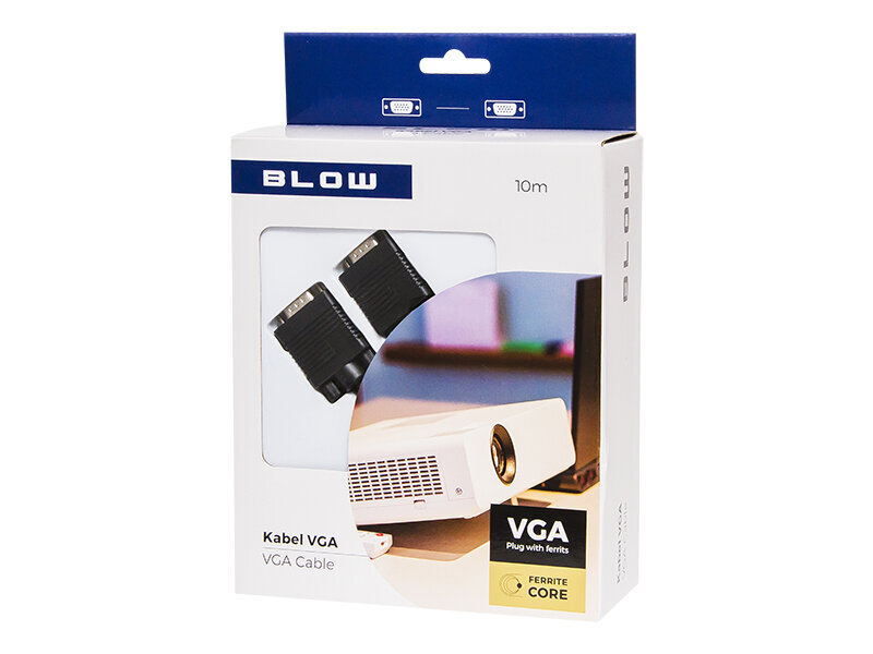 Blow kaapeli VGA - VGA 10m hinta ja tiedot | Kaapelit ja adapterit | hobbyhall.fi