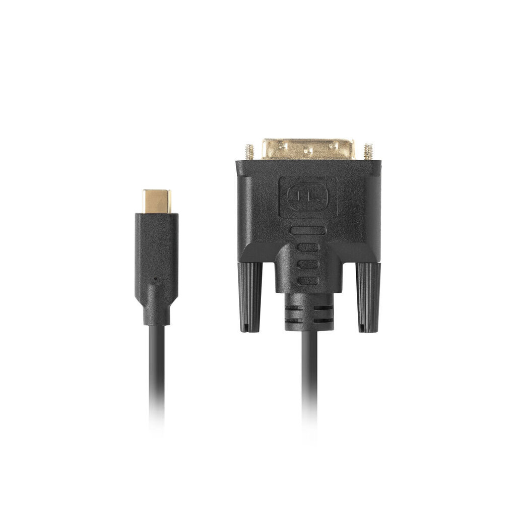 USB C -DVI-D kaapeli Lanberg CA-CMDV-10CU-0030-BK 3 m Musta hinta ja tiedot | Kaapelit ja adapterit | hobbyhall.fi