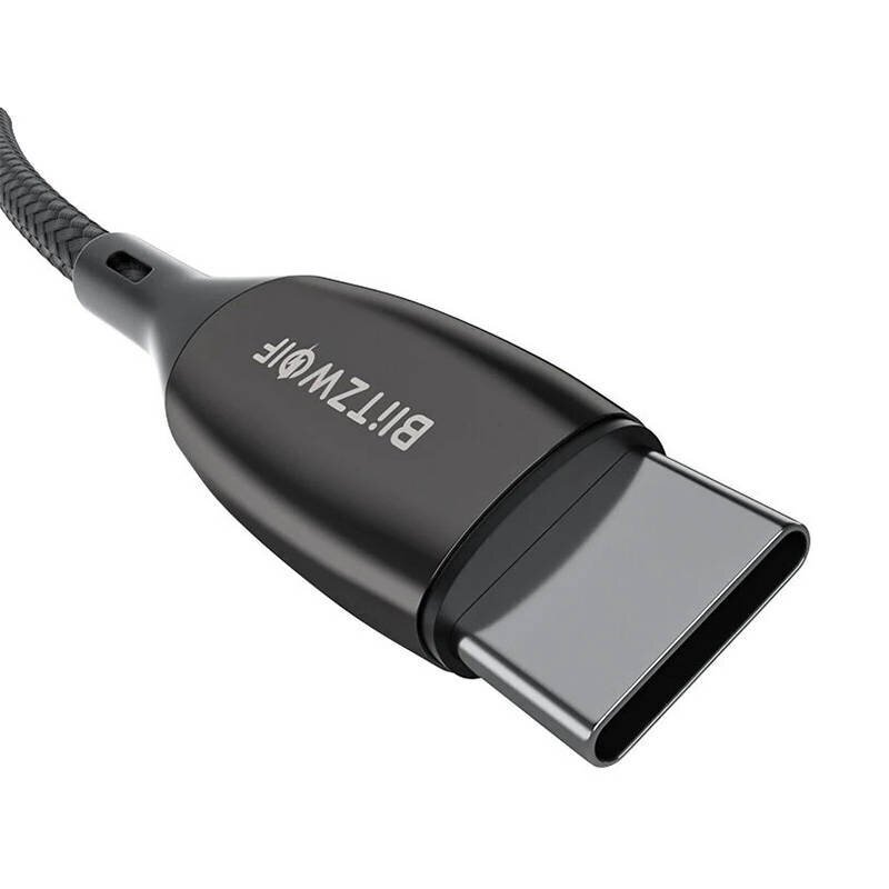 Blitzwolf BW-TC23 USB-C cable to USB-C, 100W 1.8m (black) hinta ja tiedot | Kaapelit ja adapterit | hobbyhall.fi