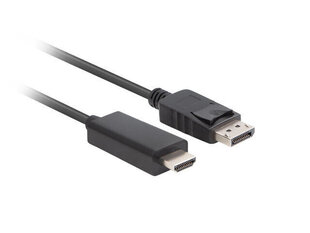 DisplayPort-HDMI-kaapeli Lanberg CA-DPHD-11CC-0030-BK 3m hinta ja tiedot | Kaapelit ja adapterit | hobbyhall.fi
