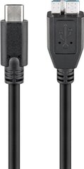 Goobay USB-C - mikro-B, 1 m hinta ja tiedot | Kaapelit ja adapterit | hobbyhall.fi