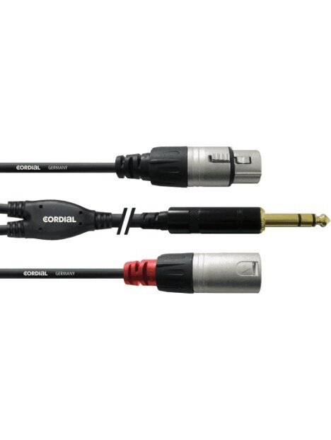 Cordial 3,5mm - 2 x XLR, 1,8 m hinta ja tiedot | Kaapelit ja adapterit | hobbyhall.fi