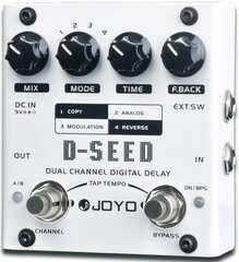 Digitaalinen kitarapedaali Joyo D-Seed Dual Channel Digital Delay hinta ja tiedot | Soittimien lisätarvikkeet | hobbyhall.fi