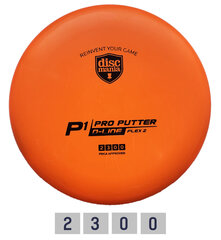 Frisbeegolfkiekko Discmania Putter D-Line P1 Flex 2, oranssi hinta ja tiedot | Frisbeegolf | hobbyhall.fi