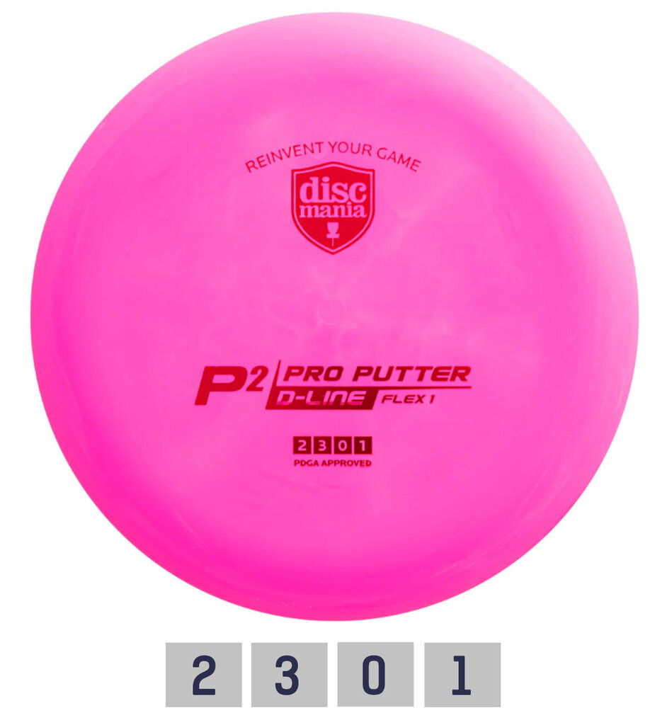 Frisbeegolfkiekko Discmania Putter D-Line P2 Flex 1, roosa hinta ja tiedot | Frisbeegolf | hobbyhall.fi
