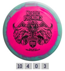 Frisbeegolfkiekko Discmania Distance Driver S-Line PD Nordic Phenom 2, roosa hinta ja tiedot | Frisbeegolf | hobbyhall.fi