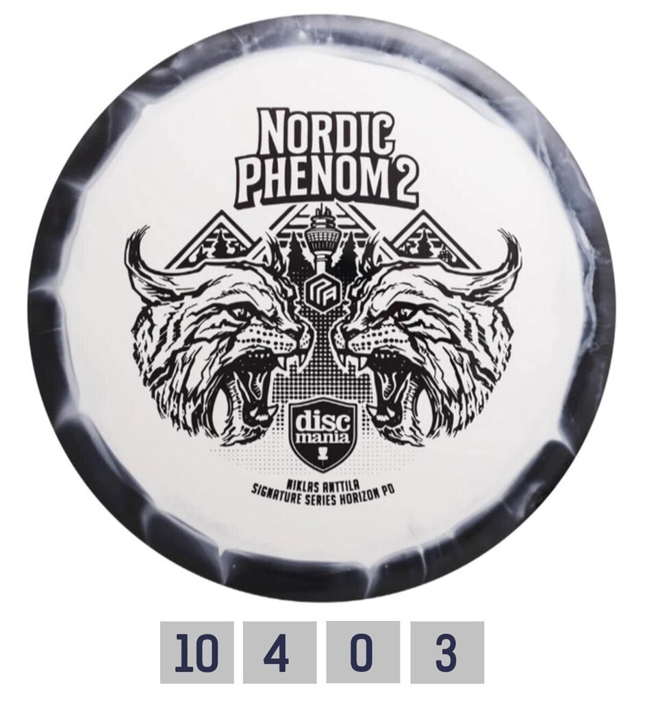 Frisbeegolfkiekko Discmania Distance Driver S-Line PD Nordic Phenom 2, valkoinen hinta ja tiedot | Frisbeegolf | hobbyhall.fi