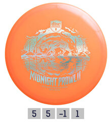 Frisbeegolfkiekko Discmania Midrange Driver C-Line Midnight Prowl 2 Meta Kyle Klein Oranssi hinta ja tiedot | Frisbeegolf | hobbyhall.fi