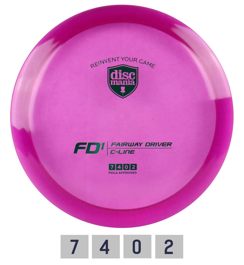 Frisbeekiekko Discmania Fairway Driver C-Line FD1, roosa hinta ja tiedot | Frisbeegolf | hobbyhall.fi