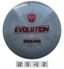 Frisbeegolfkiekko Discmania Distance Driver Lux Vapor Enigma Evolution, harmaa hinta ja tiedot | Frisbeegolf | hobbyhall.fi