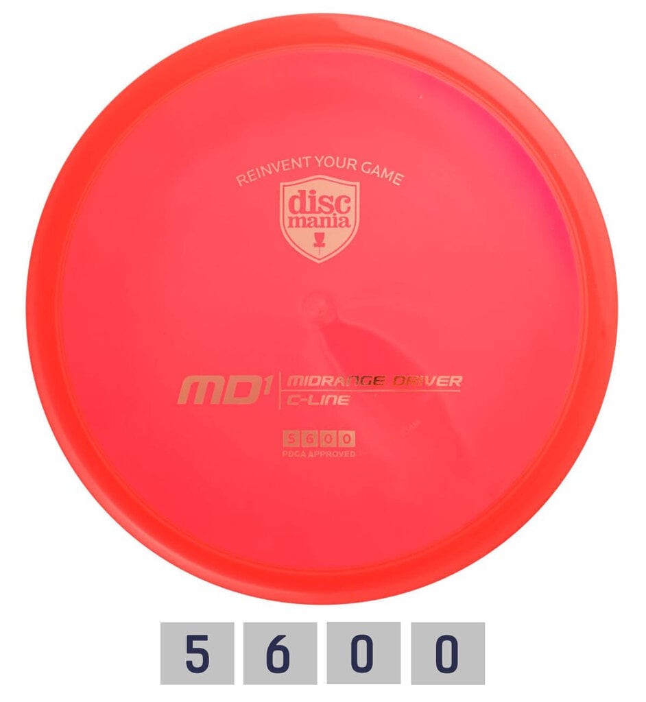 Frisbeegolfkiekko Discmania Midrange Driver C-LINE MD-1, punainen hinta ja tiedot | Frisbeegolf | hobbyhall.fi