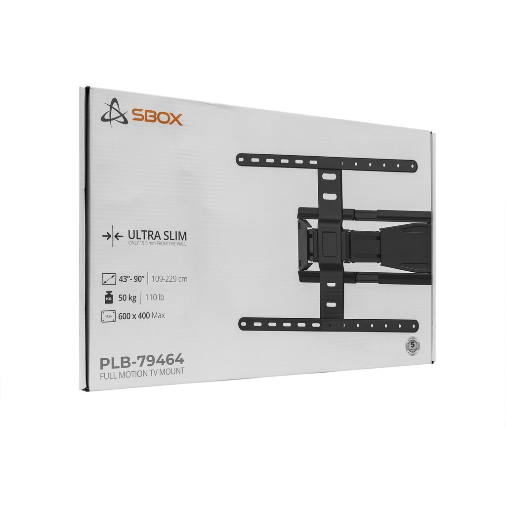 Sbox PLB-79464 (43-90|50kg|600x400) hinta ja tiedot | TV-seinätelineet | hobbyhall.fi