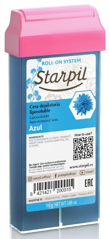 Karvanpoistovaha Starpil Roll-on Cera Azul, 110 g hinta ja tiedot | Karvanpoistoaineet | hobbyhall.fi