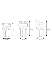 5" kolmen elementin kylmän veden suodatinkotelosarja Aquafilter Series FHPR5-WB hinta ja tiedot | Vedensuodattimet | hobbyhall.fi