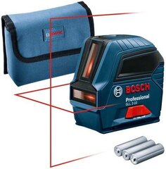 Linjalaser Bosch GLL 2-10, ± 0,3 mm/m, 10 m hinta ja tiedot | Akkuporakoneet ja ruuvinvääntimet | hobbyhall.fi