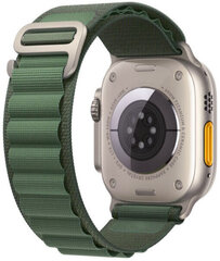 Tech-Protect kellon ranneke Nylon Pro Apple Watch 42/44/45/49mm, sotilaallinen vihreä hinta ja tiedot | Älykellojen ja aktiivisuusrannekkeiden lisätarvikkeet | hobbyhall.fi