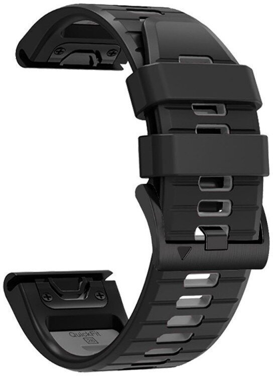 Tech-Protect kellon ranneke IconBand Pro Garmin fenix 3/5X/3HR/5X Plus/6X/6X Pro/7X, musta/harmaa hinta ja tiedot | Älykellojen ja aktiivisuusrannekkeiden lisätarvikkeet | hobbyhall.fi