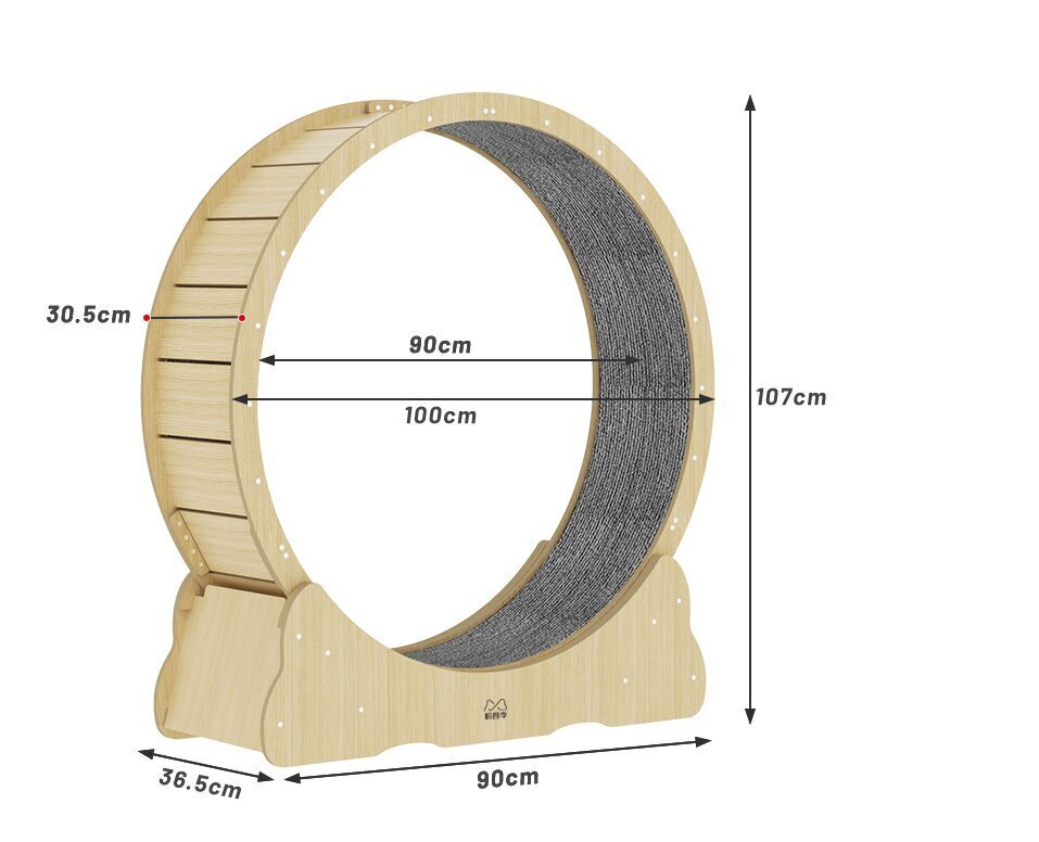 Kissan juoksupyörä, 107x90 cm hinta ja tiedot | Kissan lelut | hobbyhall.fi