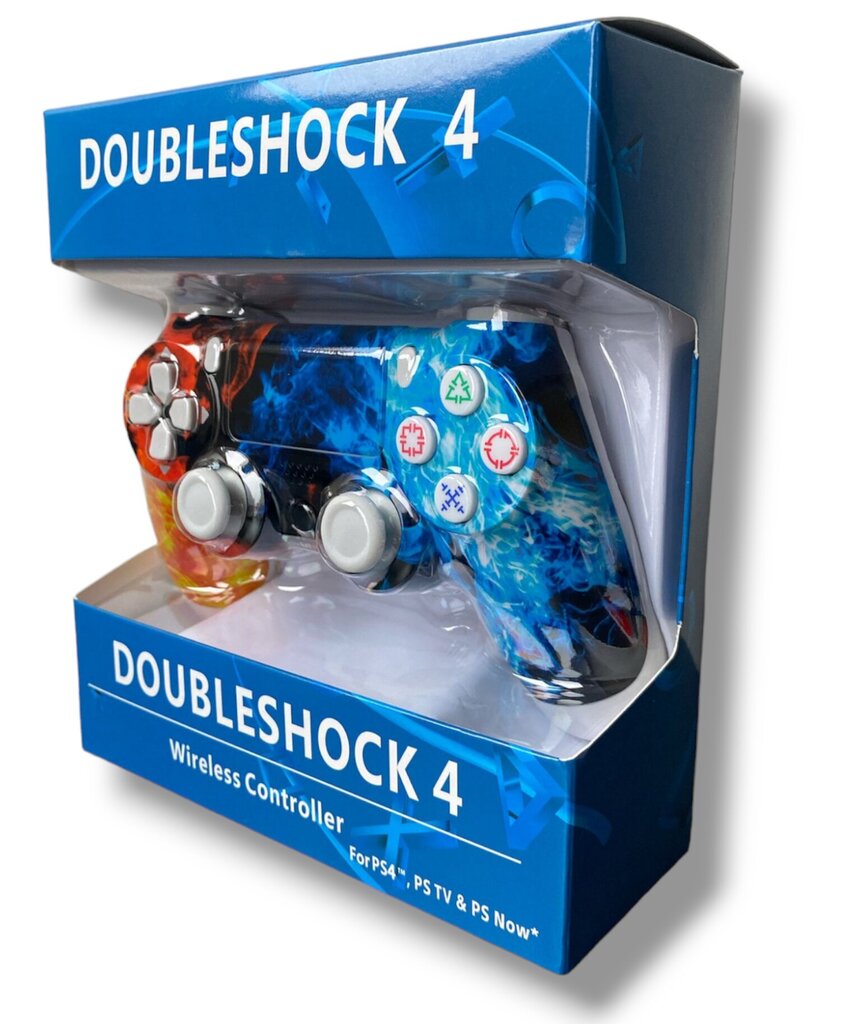 Play RE PlayStation 4 Doubleshock 4 V2 langaton, Bluetooth, kaukosäädin (PS4 /PC/PS5 / Android / iOS) hinta ja tiedot | Ohjaimet ja lisätarvikkeet | hobbyhall.fi