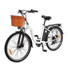 Sähköpyörä DYU C6, 26", valkoinen, 350W, 12,5Ah hinta ja tiedot | Sähköpyörät | hobbyhall.fi