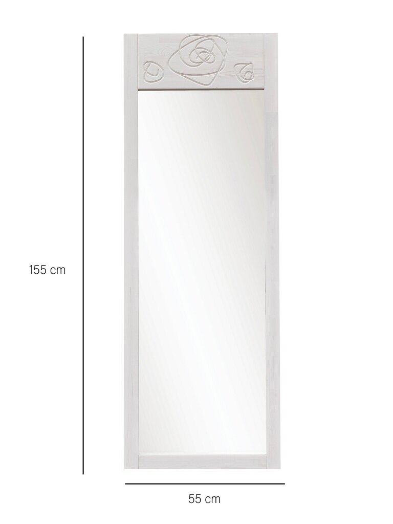 Cheval peili, Asir, 55x155 cm, valkoinen hinta ja tiedot | Peilit | hobbyhall.fi