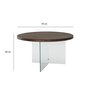 Sohvapöytä Asir, 70x40 cm, tummanruskea/läpinäkyvä hinta ja tiedot | Sohvapöydät | hobbyhall.fi