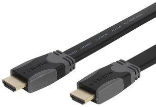 Vivanco-kaapeli HDMI-HDMI 5m litteä (42105) hinta ja tiedot | Kaapelit ja adapterit | hobbyhall.fi