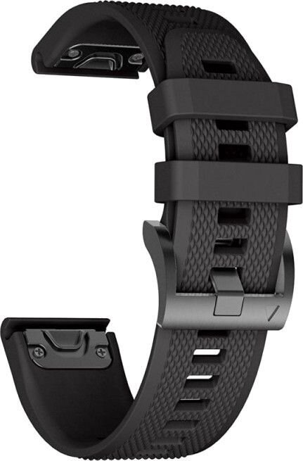 Tech-Protect kellon ranneke Smooth Garmin fenix 5/6/6 Pro 22mm, musta hinta ja tiedot | Älykellojen ja aktiivisuusrannekkeiden lisätarvikkeet | hobbyhall.fi