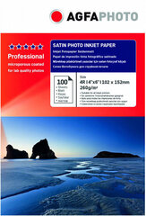 Agfaphoto valokuvapaperi 10x15 Professional Satin 260g 100 arkkia hinta ja tiedot | AgfaPhoto Lapset | hobbyhall.fi