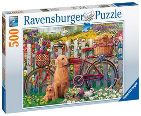 Ravensburger palapeli 500 kpl Koirat puutarhassa hinta ja tiedot | Palapelit | hobbyhall.fi