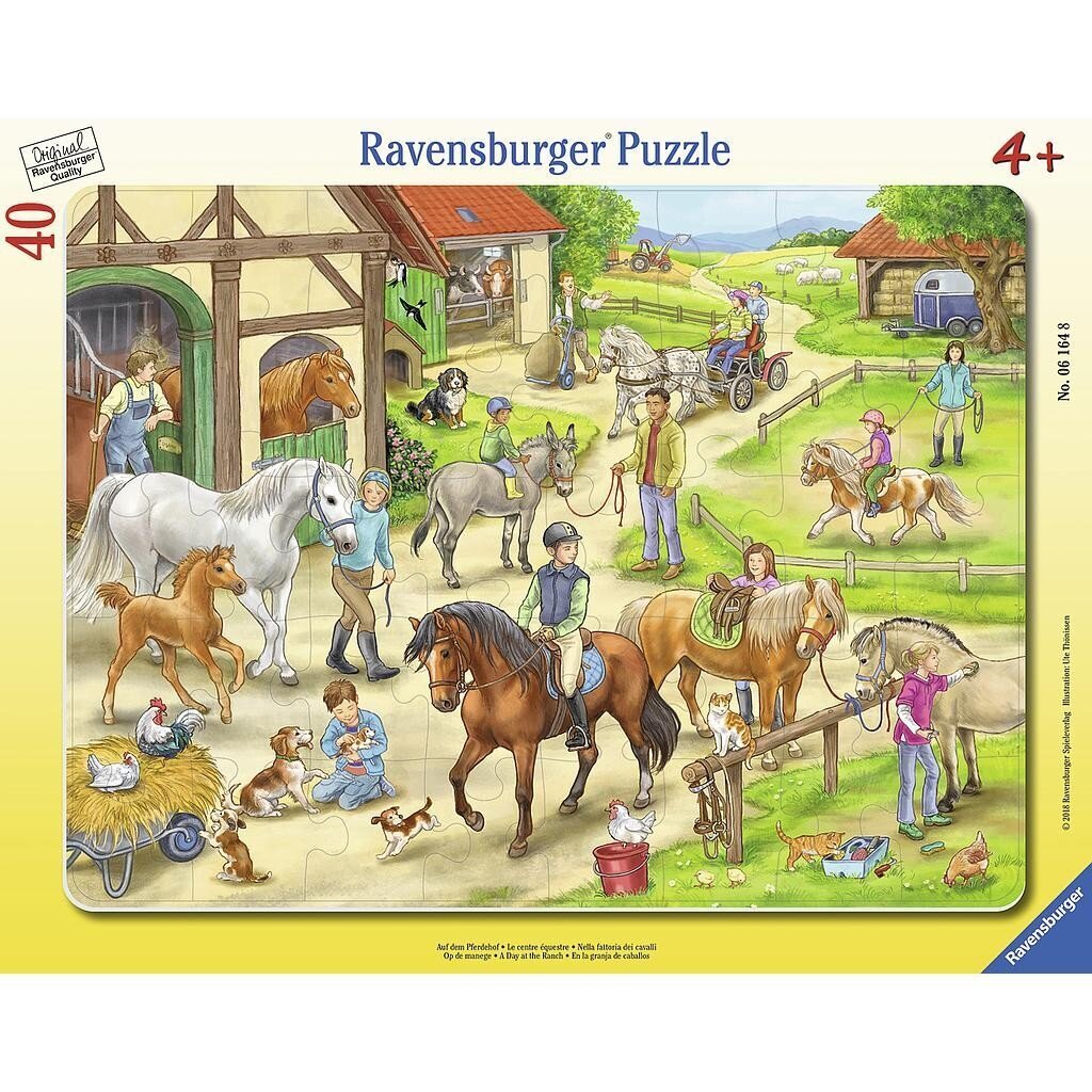 Ravensburger palapeli 40 kpl Hevostalli hinta ja tiedot | Palapelit | hobbyhall.fi