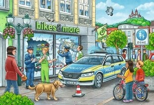 Ravensburger palapeli 2x24 kpl Poliisi toimii hinta ja tiedot | Palapelit | hobbyhall.fi