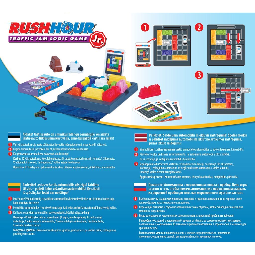 ThinkFun-lautapeli Rush Hour Jr hinta ja tiedot | Lautapelit ja älypelit | hobbyhall.fi