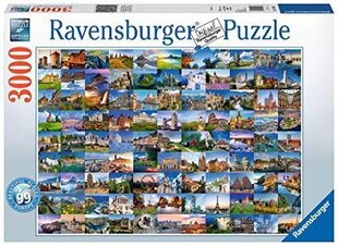 Ravensburger palapeli 3000 kappaletta Euroopan kauneimmat paikat hinta ja tiedot | Palapelit | hobbyhall.fi