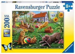 Ravensburger palapeli 200 kpl Kissat-koirat leikkivät hinta ja tiedot | Palapelit | hobbyhall.fi